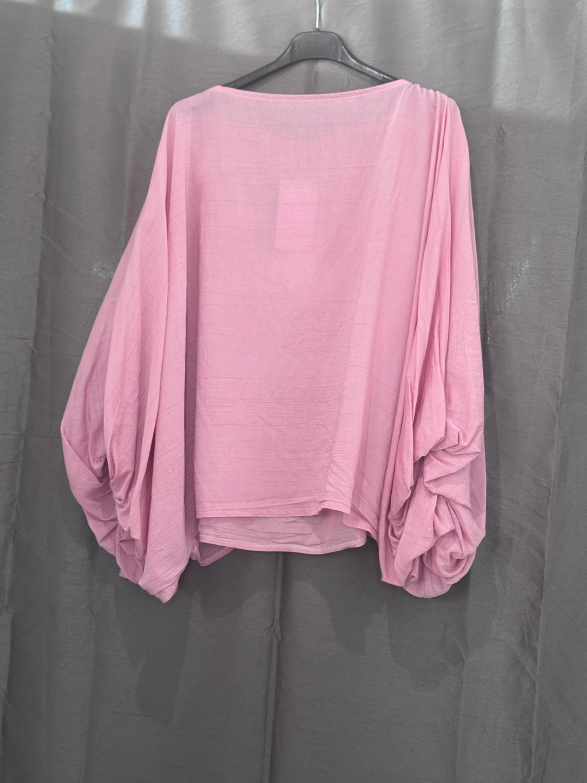 Haut oversize à manches bouffantes