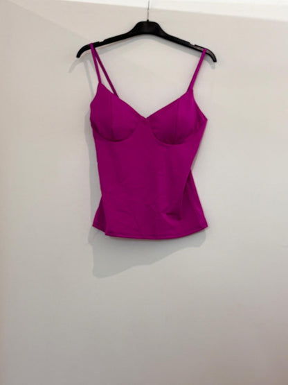 Top bustier satiné à double bretelle