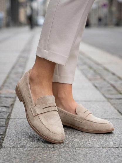 Mocassin plat en suédine