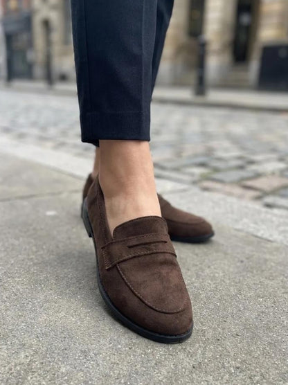 Mocassin plat en suédine