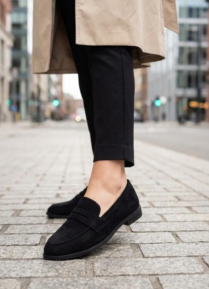 Mocassin plat en suédine