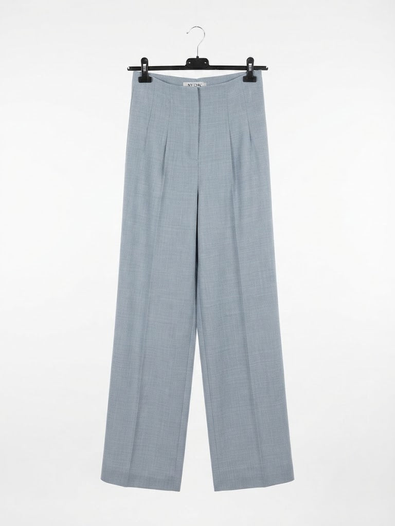 Pantalon large tissu fluide et plissé