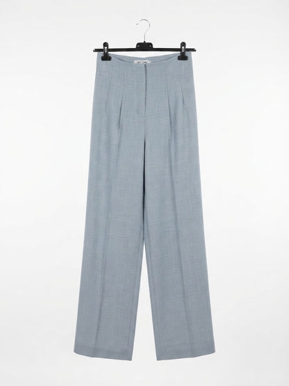 Pantalon large tissu fluide et plissé