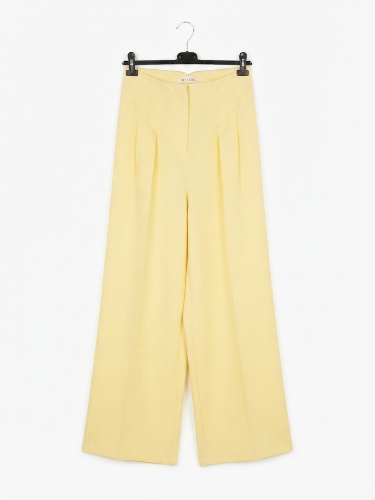 Pantalon large tissu fluide et plissé