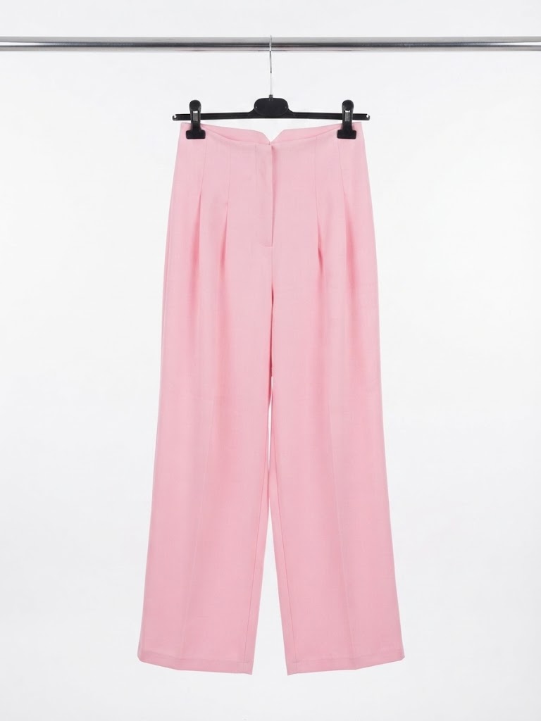 Pantalon large tissu fluide et plissé