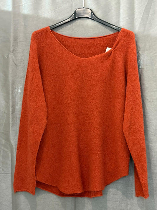 Pull col bateau asymétrique en maille