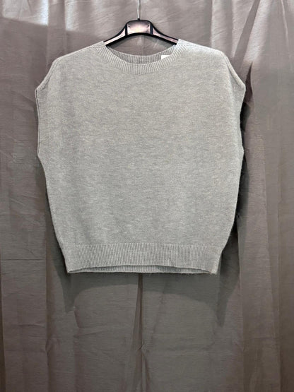 Pull sans manches en maille