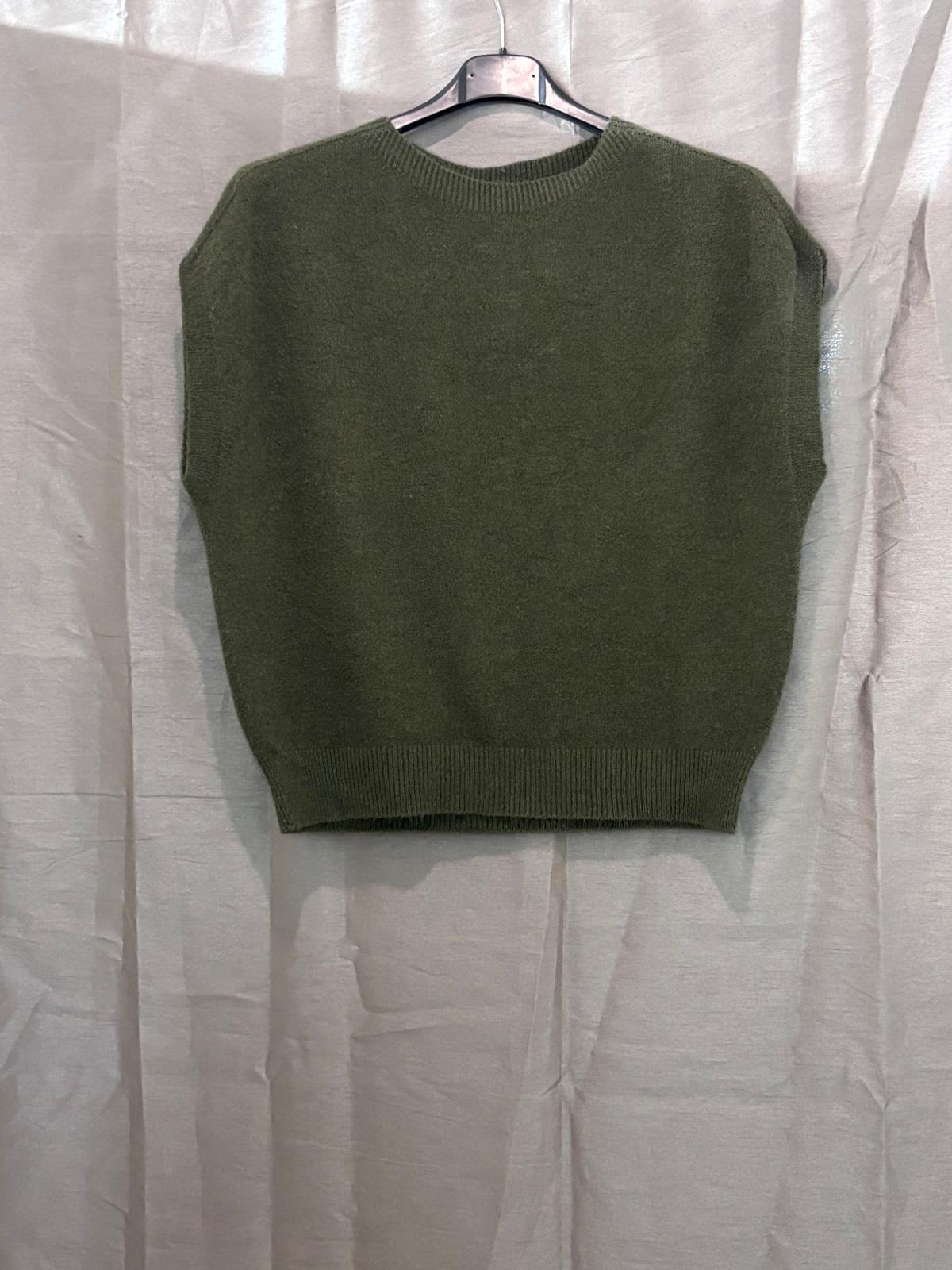 Pull sans manches en maille