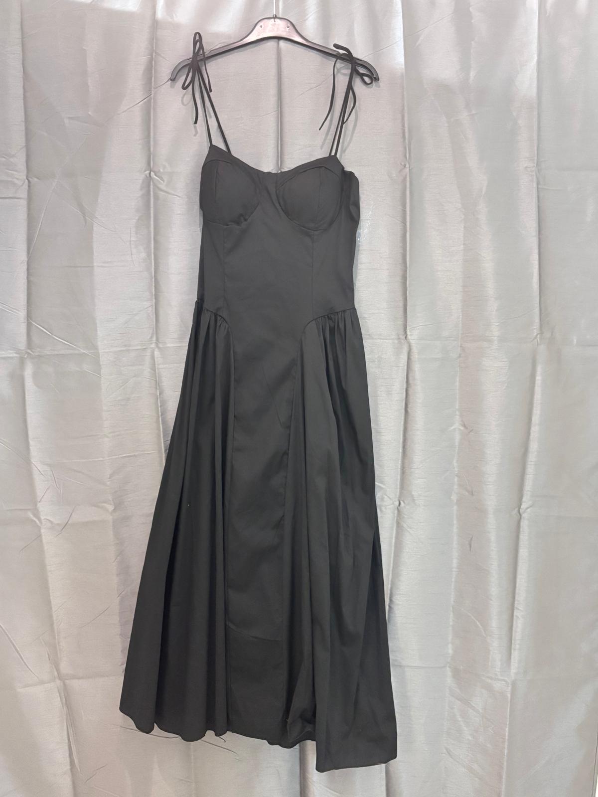 Robe longue bustier bretelles nouées
