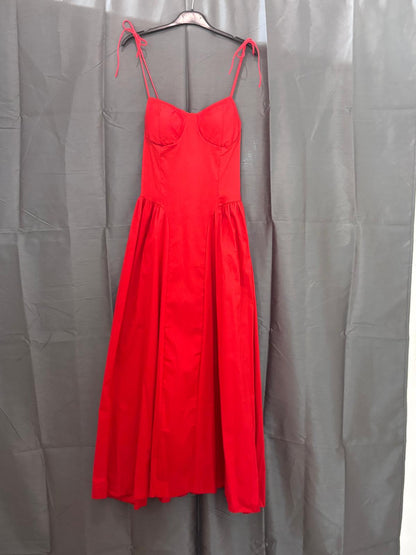 Robe longue bustier bretelles nouées