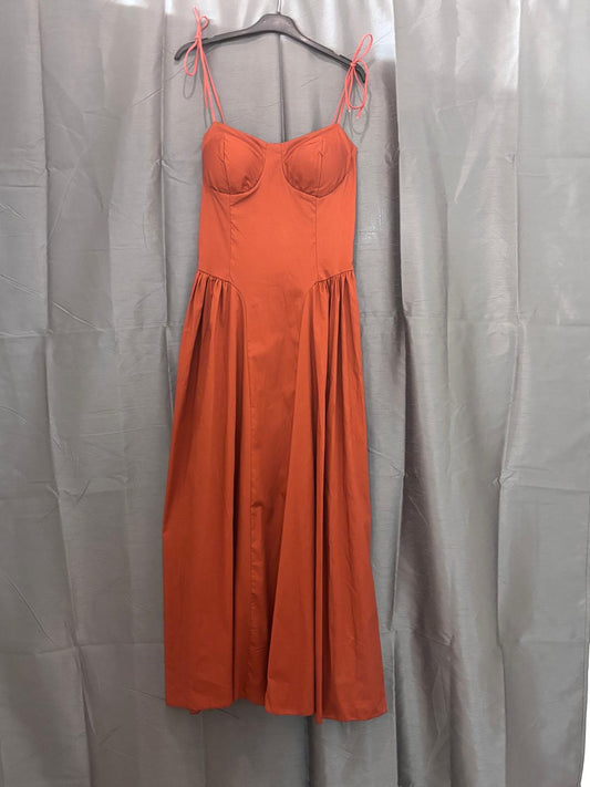 Robe longue bustier bretelles nouées