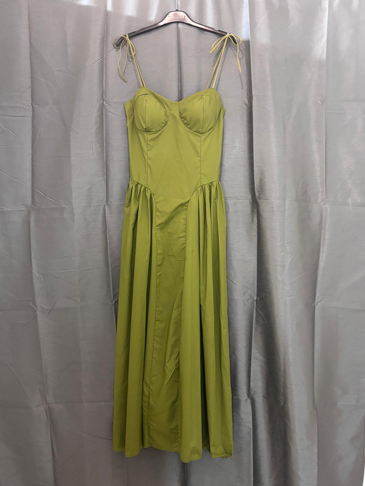 Robe longue bustier bretelles nouées