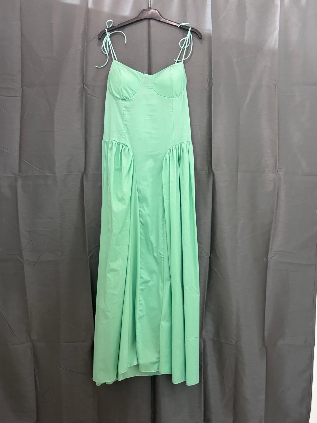 Robe longue bustier bretelles nouées