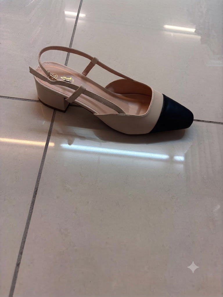 Escarpin petit talon, bout pointu