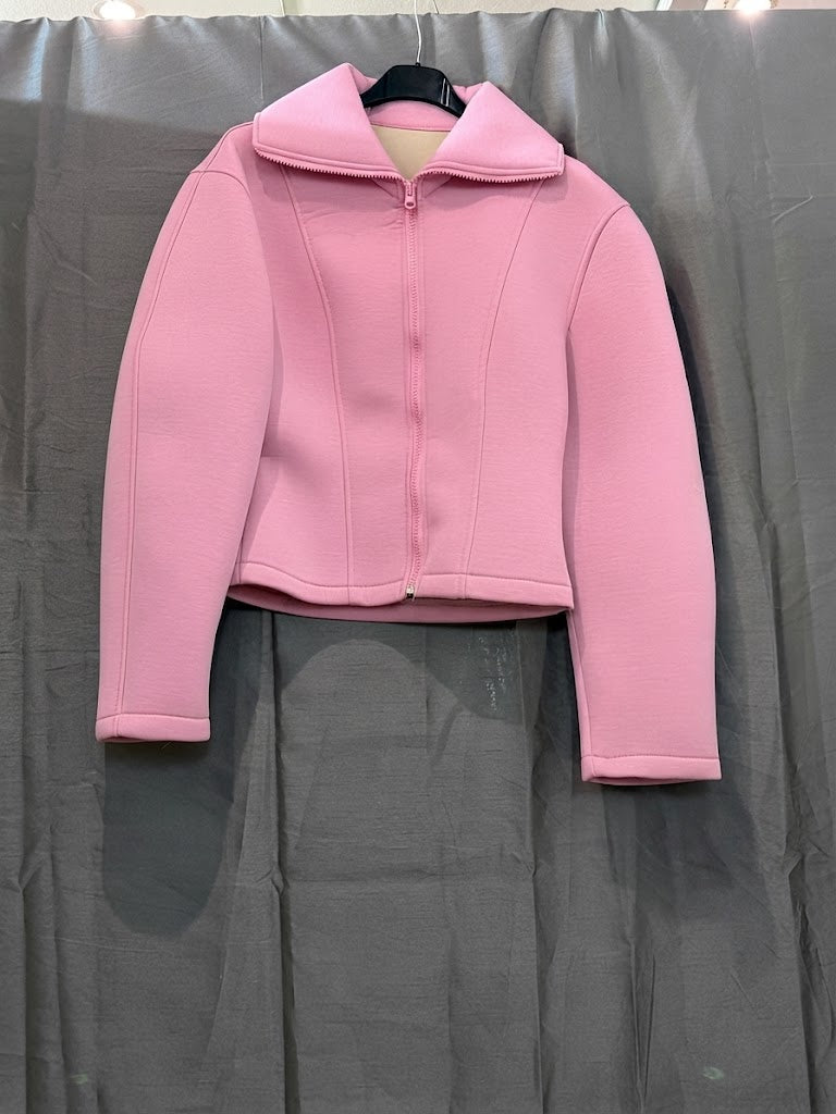 Veste courte épaisse, col zippé
