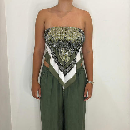 Top bandana foulard imprimé