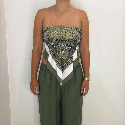 Top bandana foulard imprimé