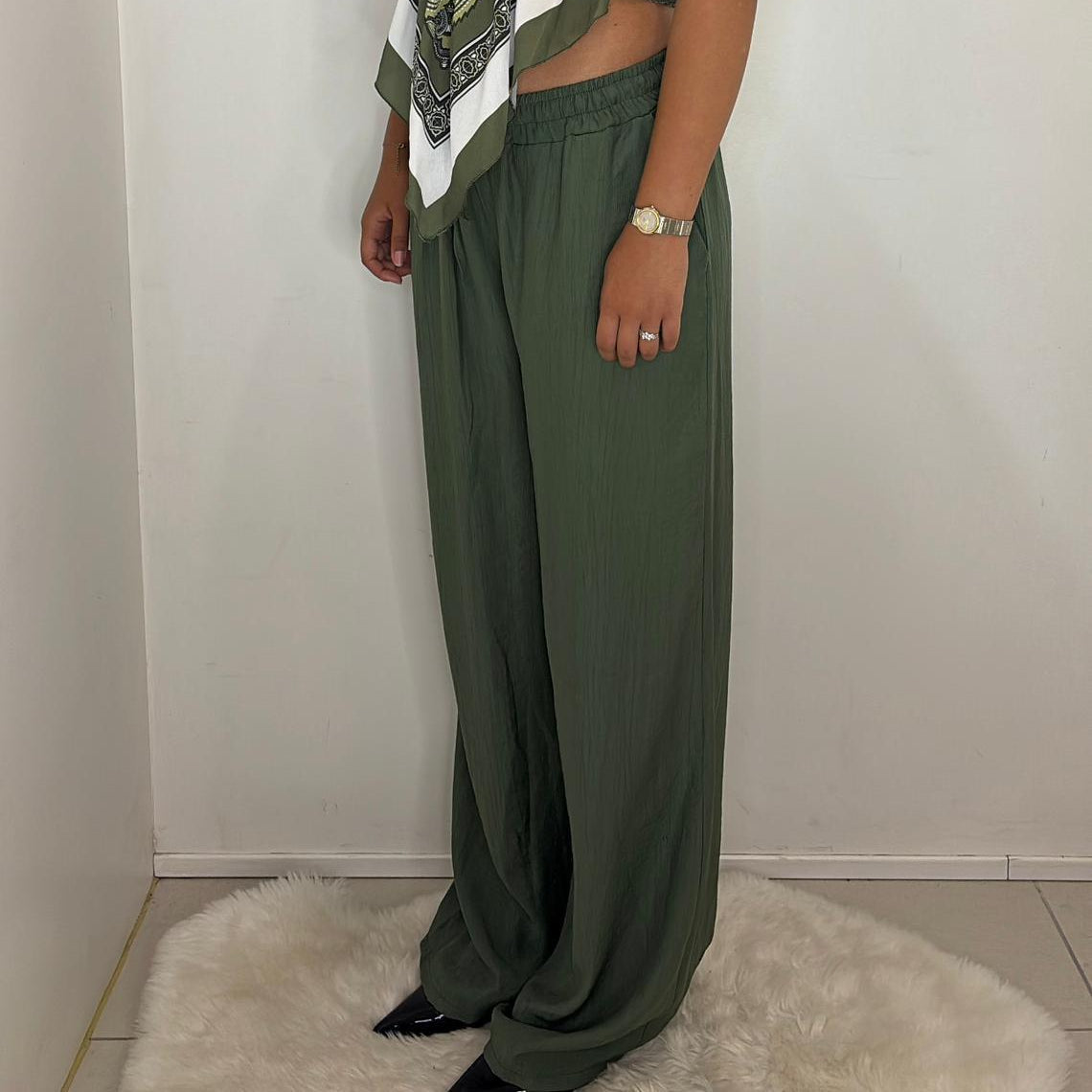 Pantalon fluide taille élastique