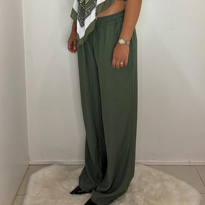 Pantalon fluide taille élastique