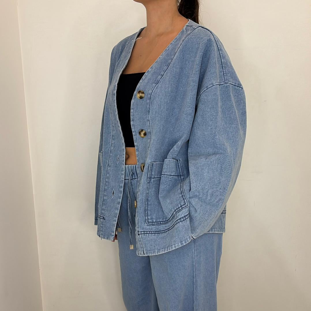 Veste denim oversize