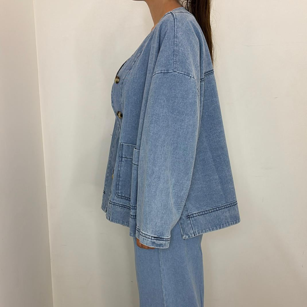 Veste denim oversize