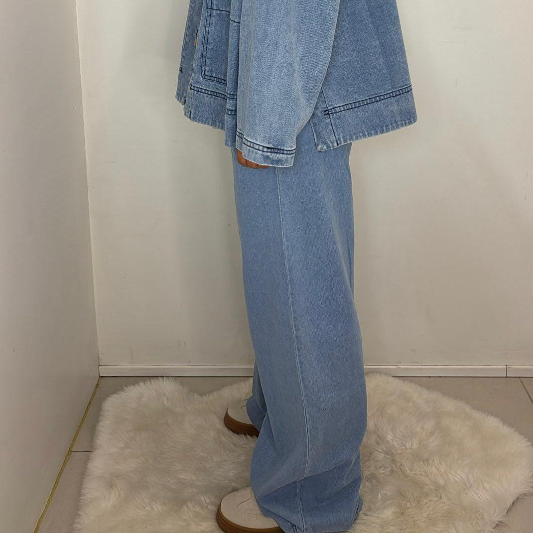 Pantalon denim large