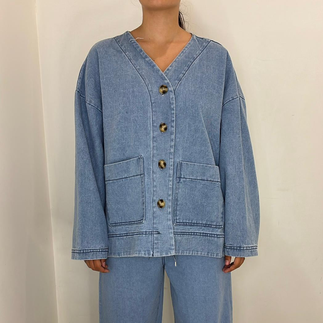 Veste denim oversize