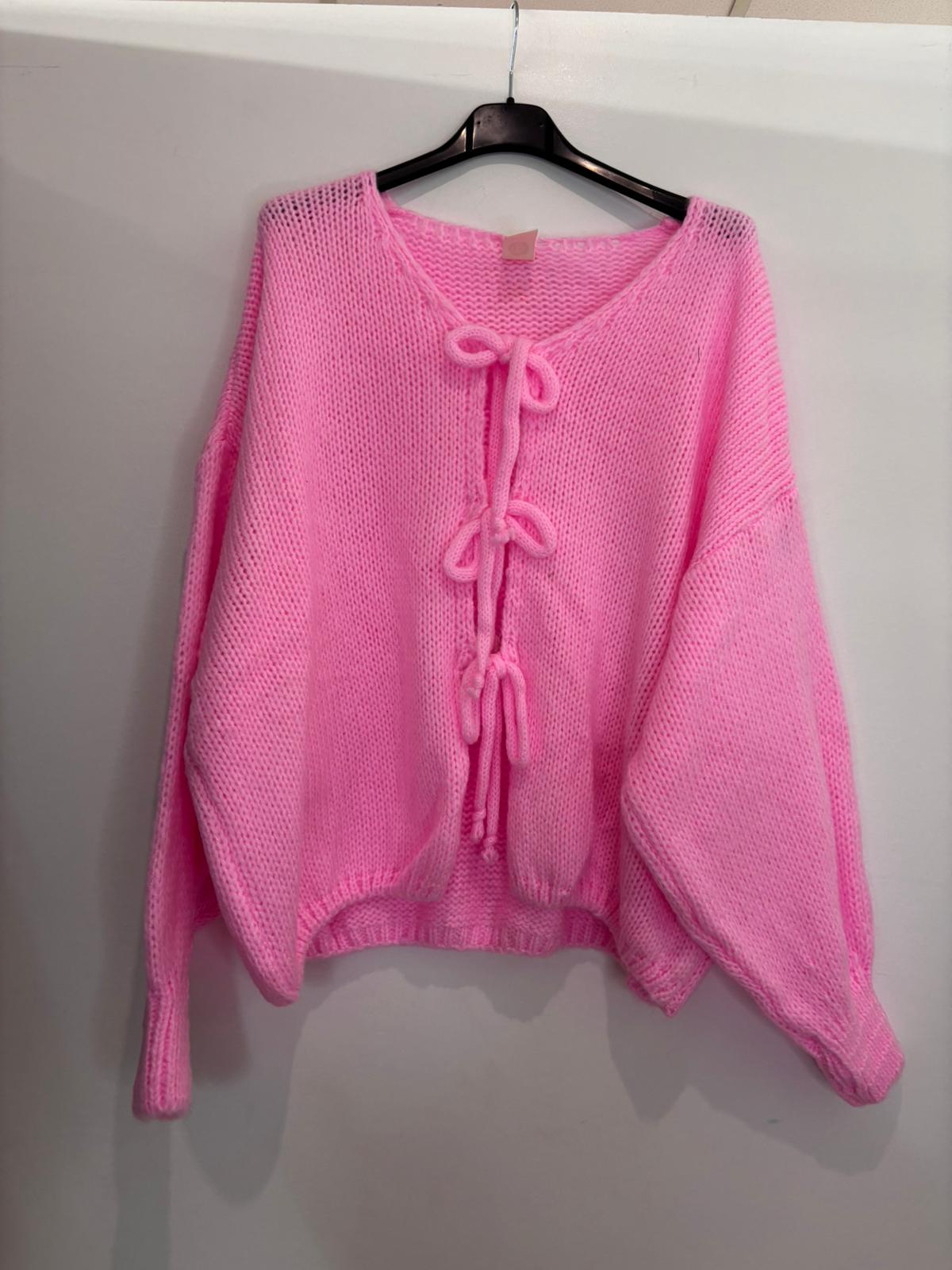 Pull oversize à nœuds sur le devant