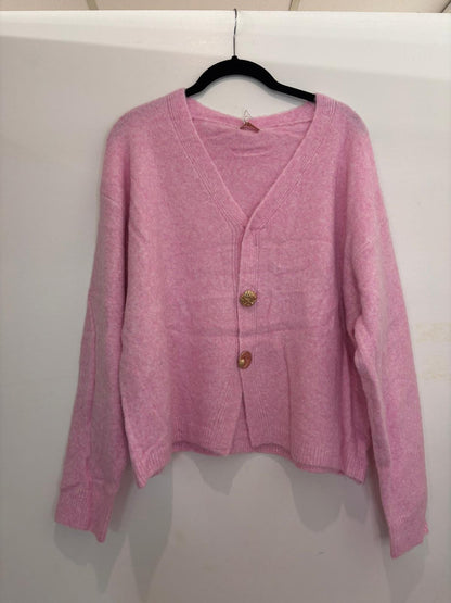 Cardigan doux à gros boutons