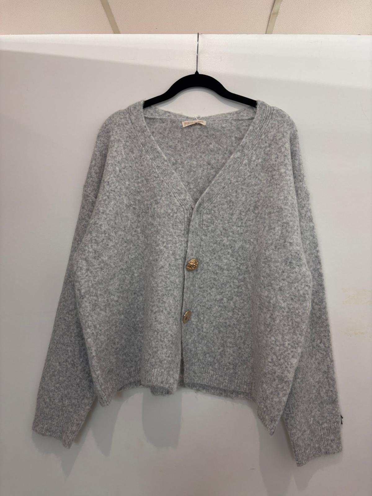 Cardigan doux à gros boutons