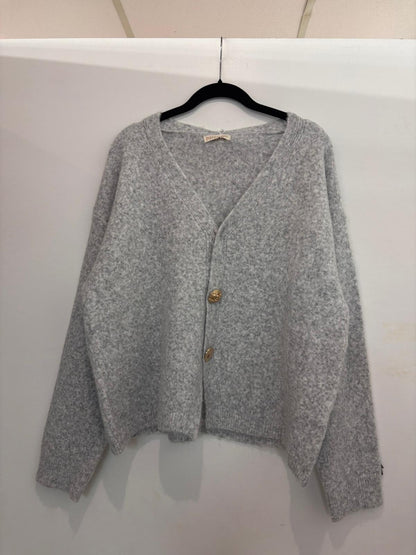 Cardigan doux à gros boutons