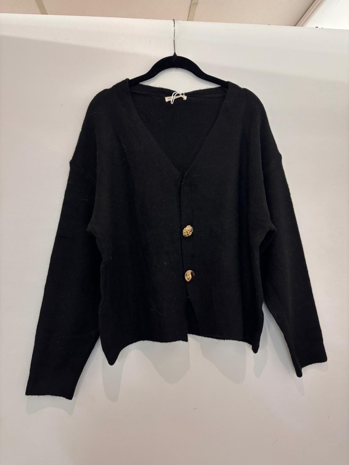 Cardigan doux à gros boutons