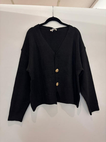 Cardigan doux à gros boutons