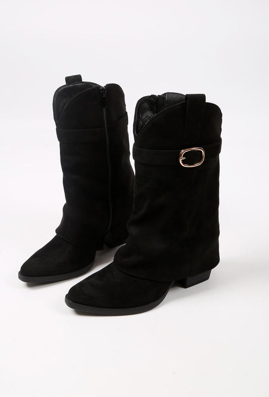Bottes avec boucle dorée