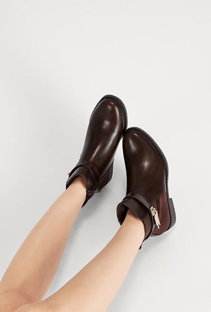 Bottines avec détail cadenas doré