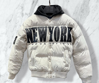 Doudoune avec capuche et inscription New York