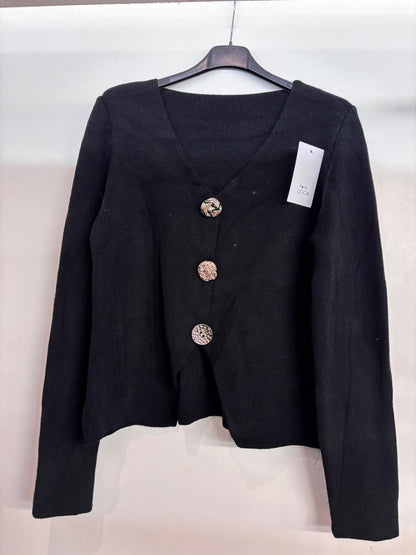 Cardigan à gros boutons dorés
