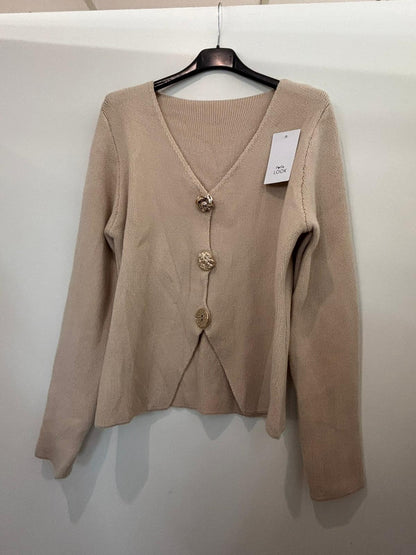 Cardigan à gros boutons dorés