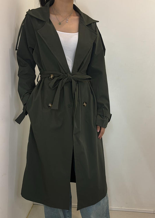 Trench long ceinturé