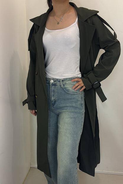 Trench long ceinturé