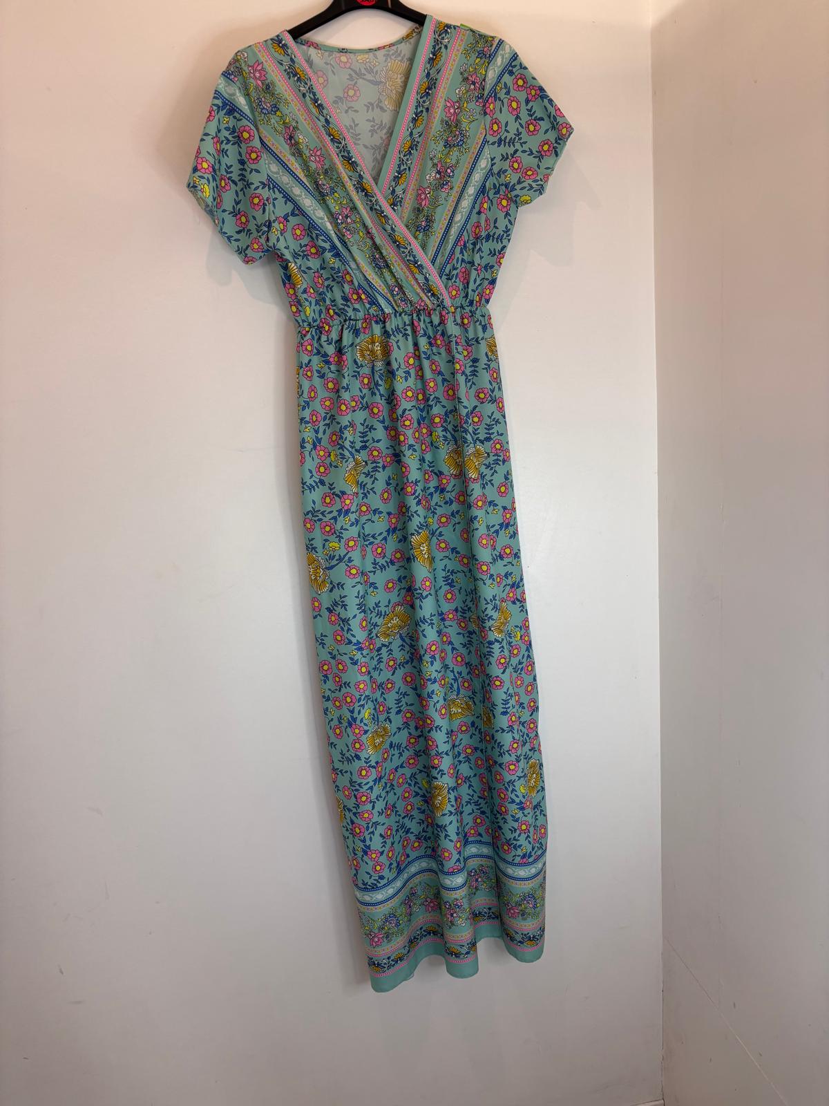 Robe longue bohème à motifs fleuris