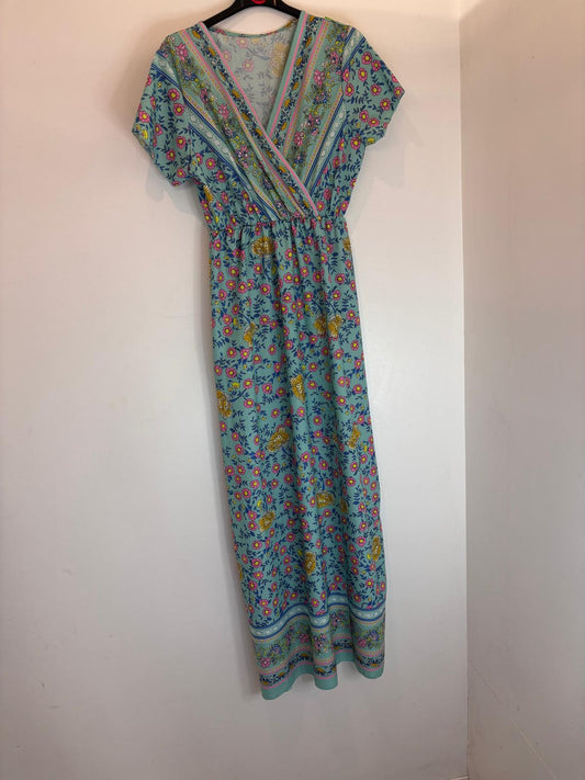 Robe longue bohème à motifs fleuris