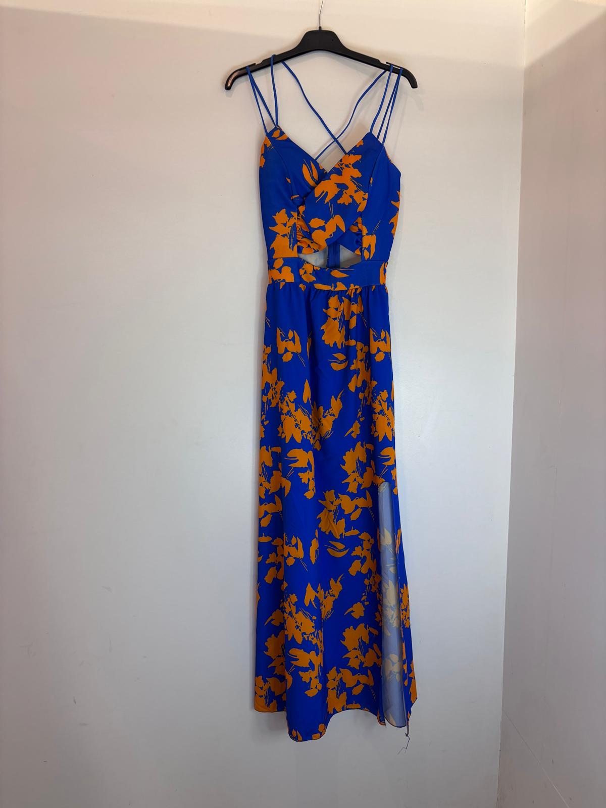 Robe longue à fleurs avec bretelles croisées
