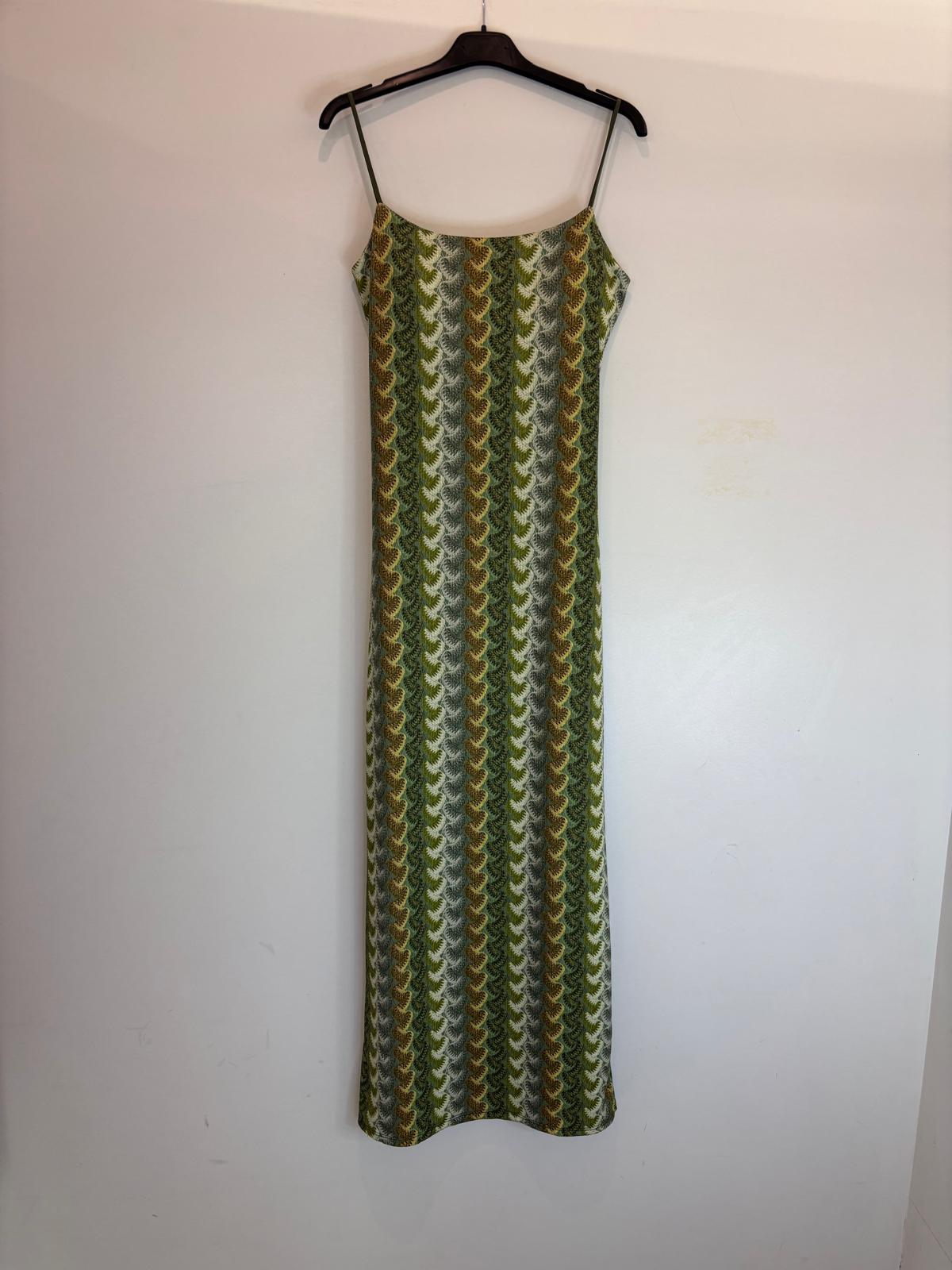 Robe longue motif ondulé multicolore