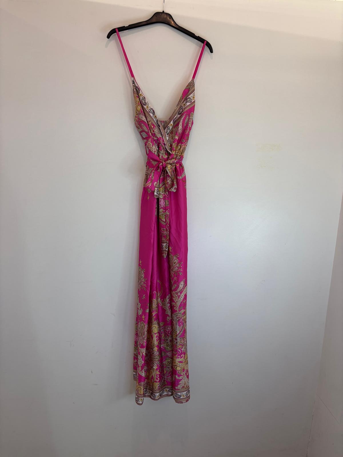 Robe longue dos nu à imprimé