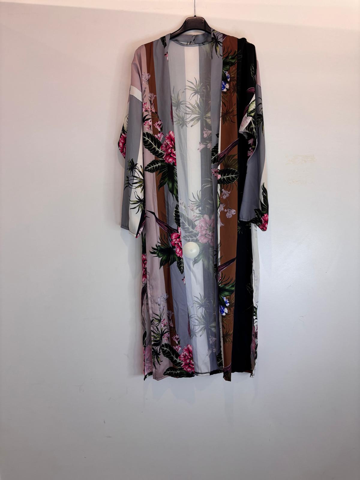 Kimono fluide à imprimé floral
