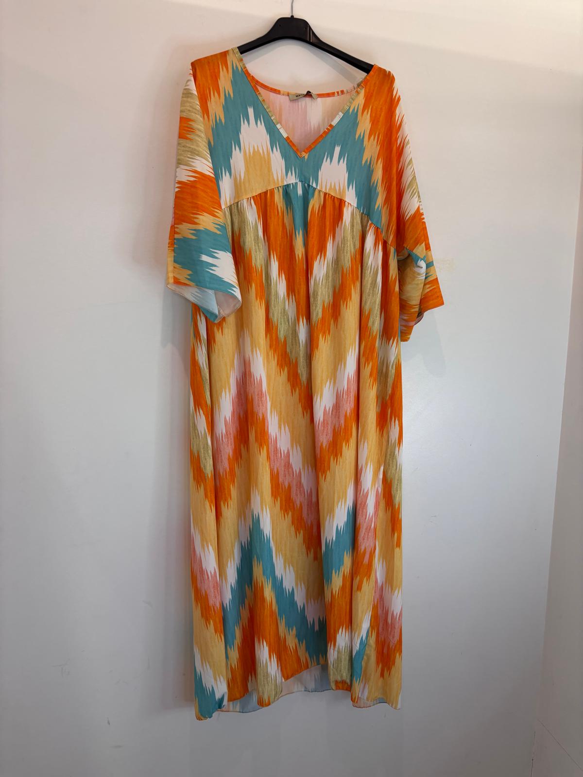 Robe longue fluide à motifs