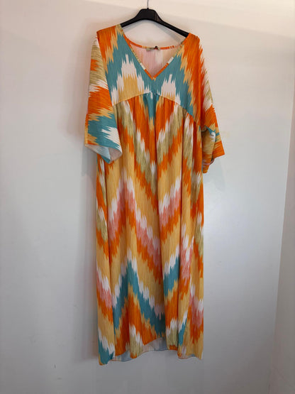 Robe longue fluide à motifs