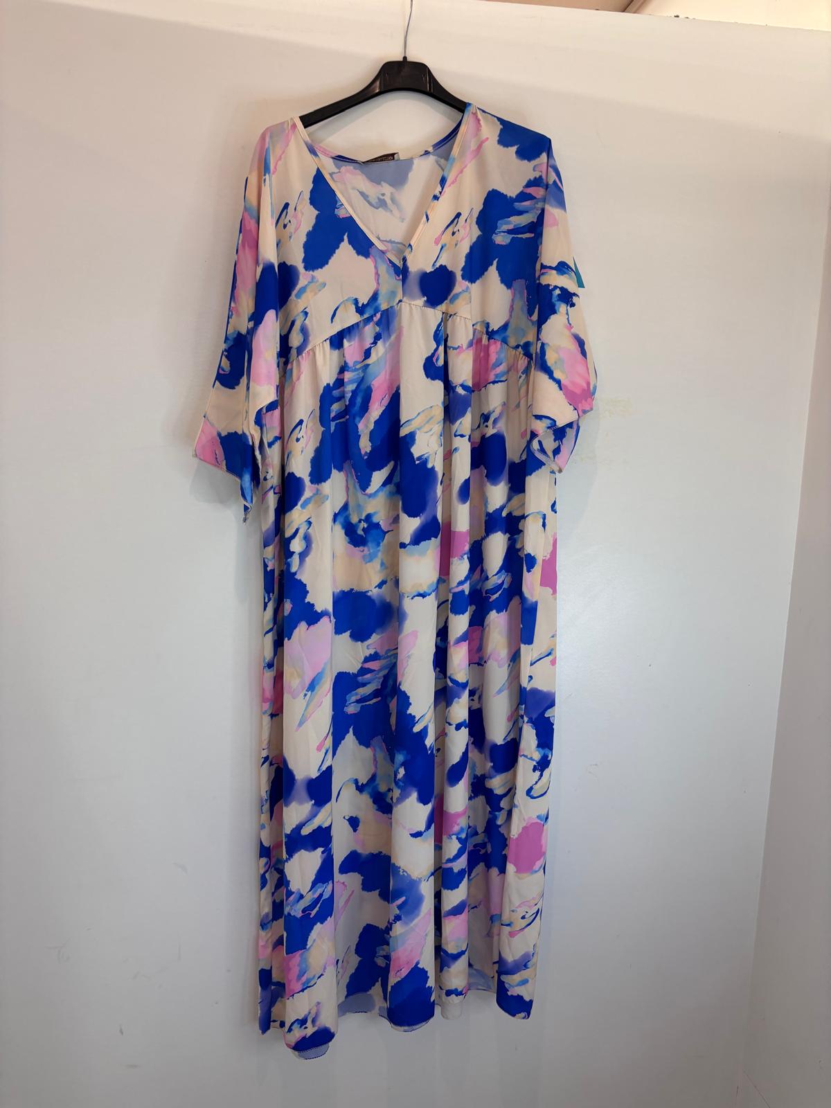 Robe longue fluide à motifs