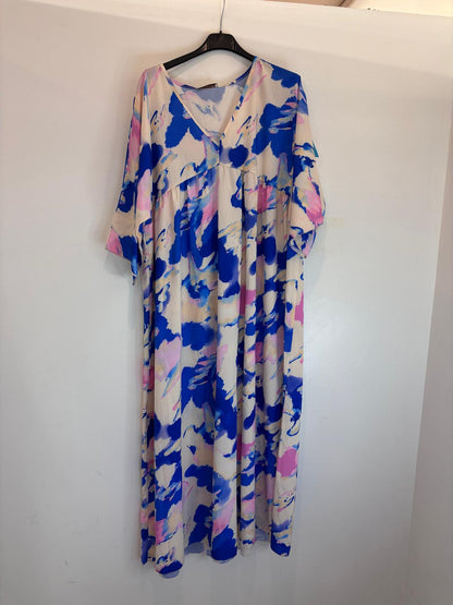 Robe longue fluide à motifs